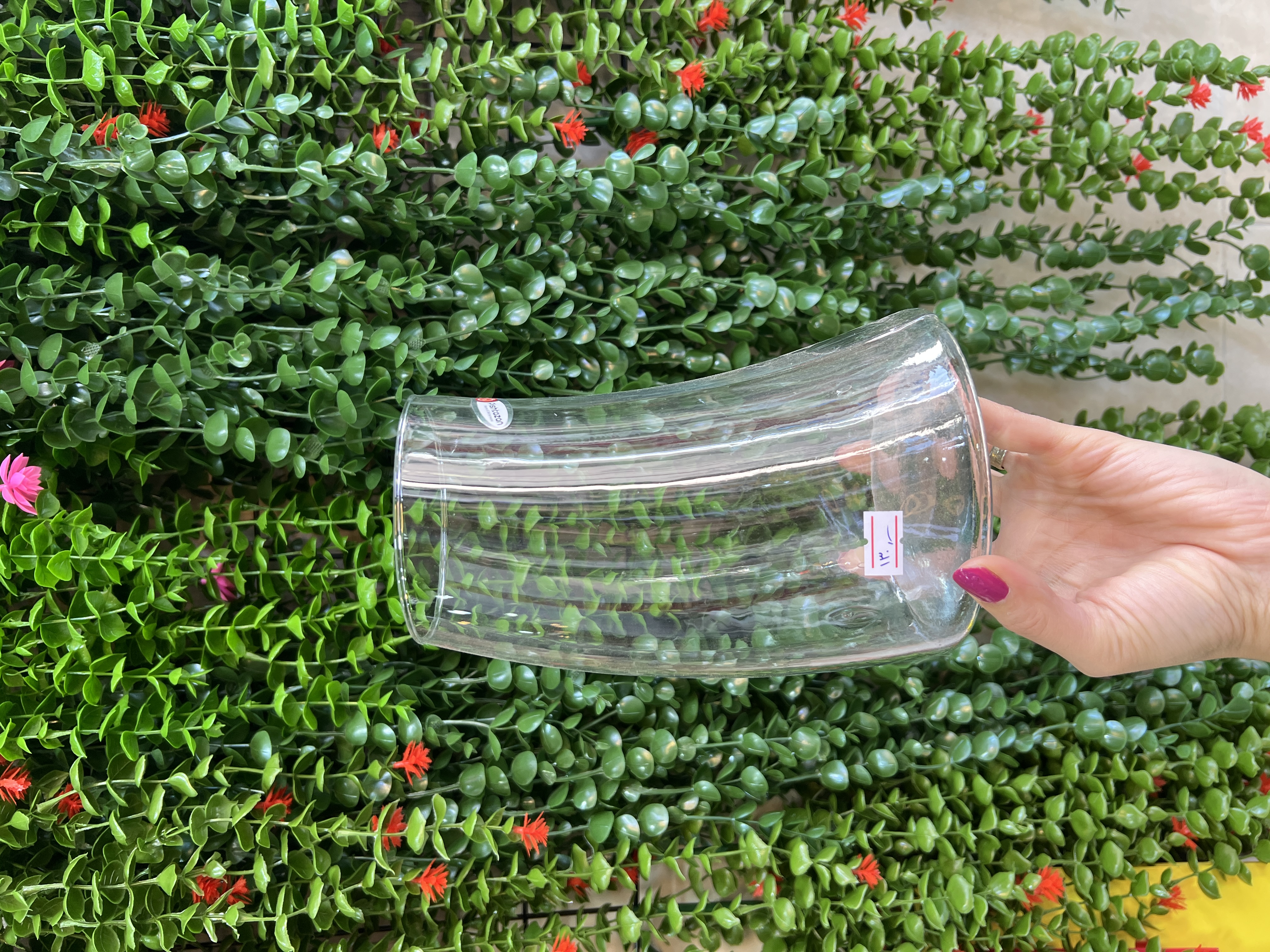 گلدان شیشه ای هلال